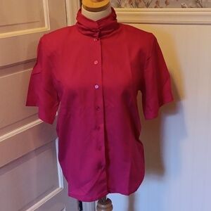 Vintage Judy Bond pink 8 blouse